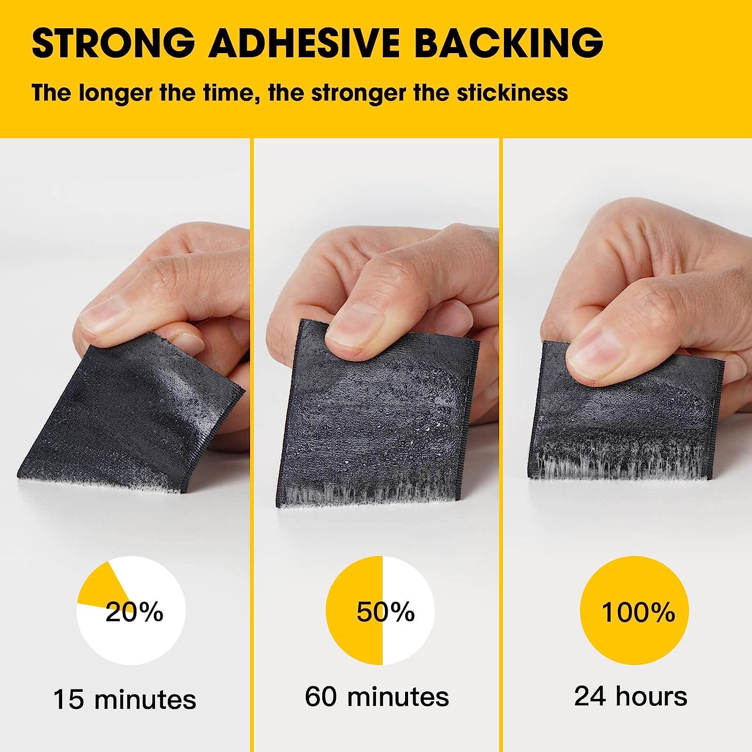 Doslola 12 Sets 2x4 Inch Hook and Loop Strips with Adhesive, Strong Back Adhesive Fasteners Mounting Tape for Home Office School Organization, Crafting, Home Improvement Decorating - Image 3